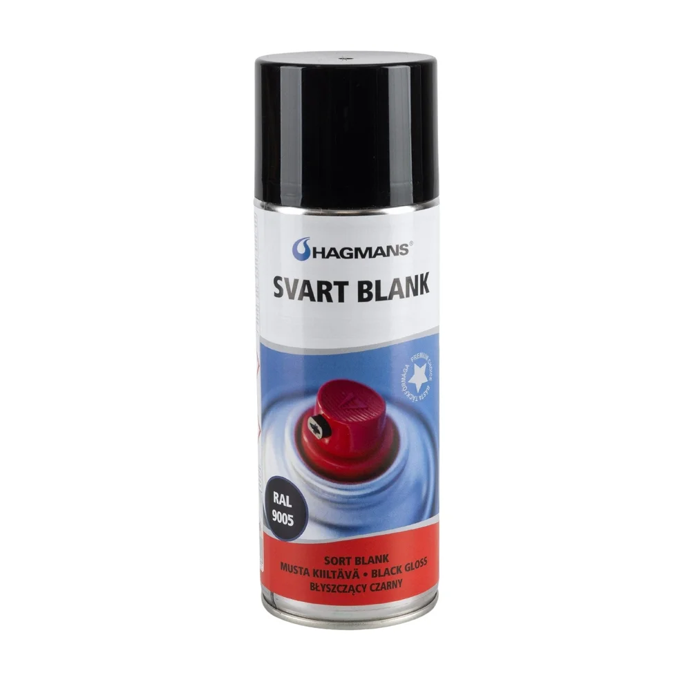 Hagmans Dekkfarge svart blank, 400 ml v:3124766 Hagmans Dekkfarge svart blank, 400 ml v:3124766