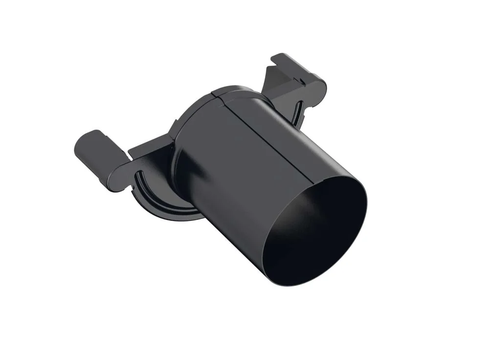 Isola endestykke med stuss sort 125 mm v:8302501