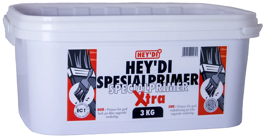 Heydi spesialprimer xtra 3kgprimer primer for ikke sugende underlag v:5071202