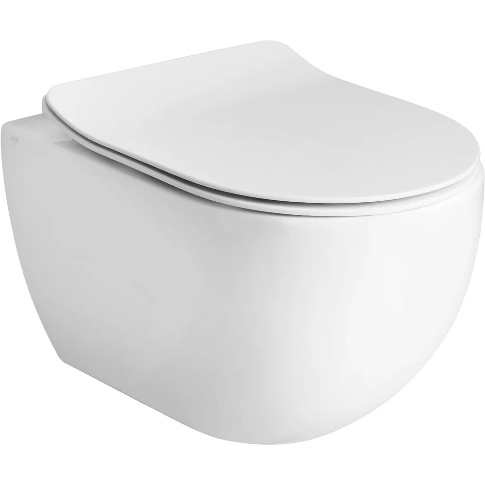 LAVABO GLOMP RIMLESS VEGGHENGT TOALETT M/SOFTCLOSE TOALETTSETE MATT GRÅ v:7024972