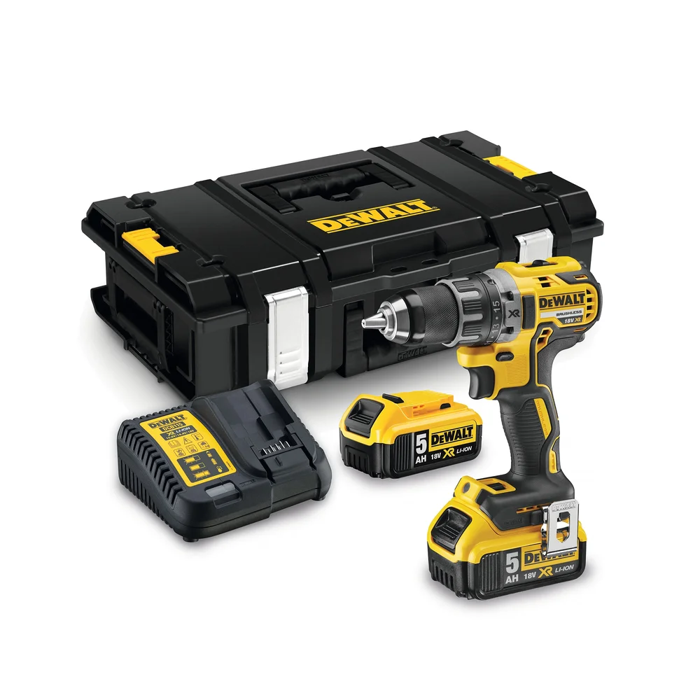 Dewalt Skruetrekkere 18V, DCD791P2, med 2 stk 5,0 Ah batterier & lader v:7556703