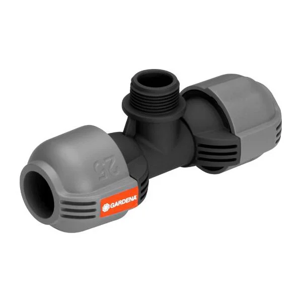Gardena T-kobling, 25 mm x 3/4" utvendig hengeng. v:8971068
