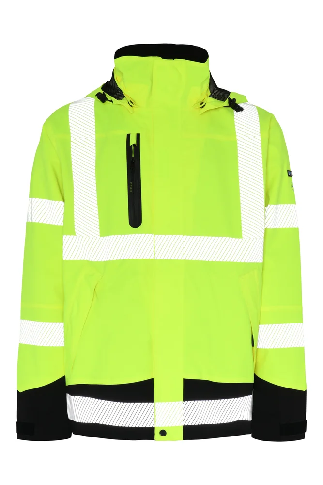 Skalljakke med refleks gul/svart 3XL v:7052171 Skalljakke med refleks gul/svart 3XL v:7052171