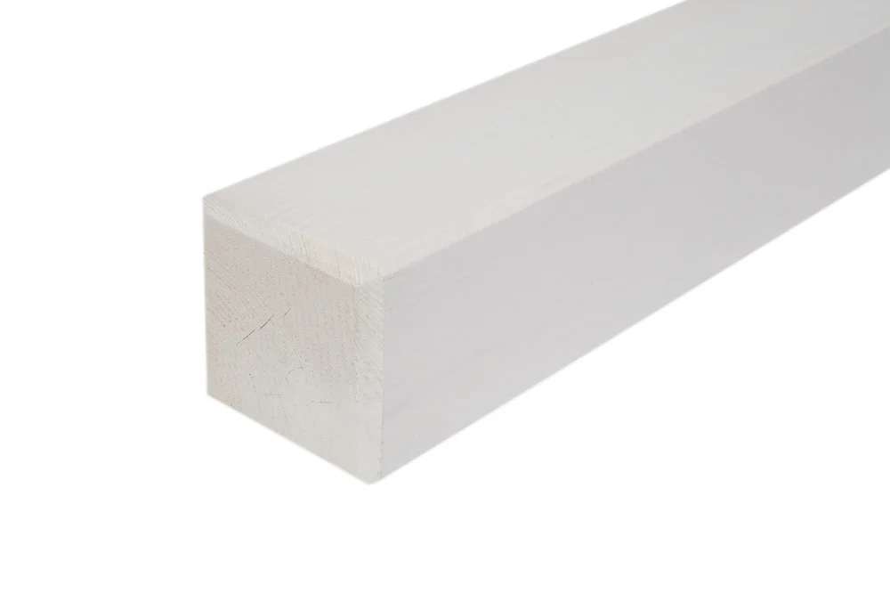 Stolpe 90 mm 130 cm hvitmalt v:2881818