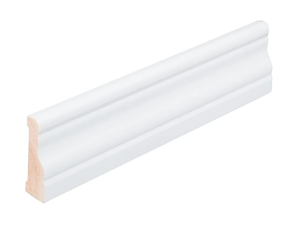 Gulvlist furu profilert hvit bomull S0502-Y 14x56x4400 mm v:3288855