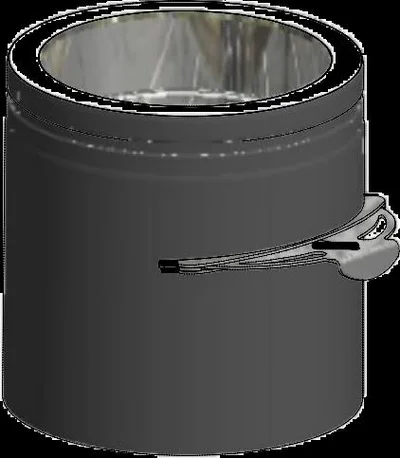 RØRLENGDE M/SPJELD SORT Ø200 PMS50 v:7931257 RØRLENGDE M/SPJELD SORT Ø200 PMS50 v:7931257