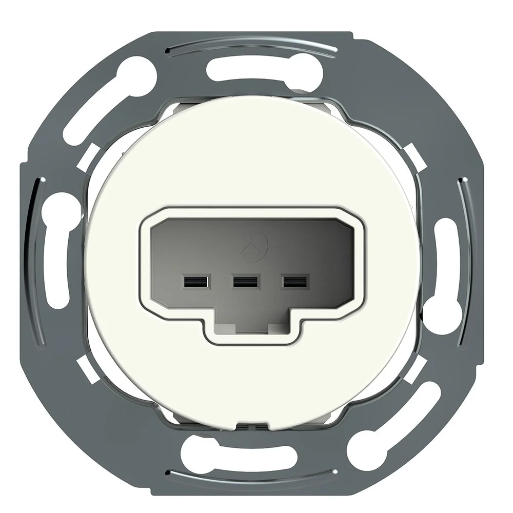 Schneider Electric Lamputtak, Renova, DCL, 1-sporst, jordet, innfelt, apparatkasse, hurtigtilkobling, hvit. v:2336176