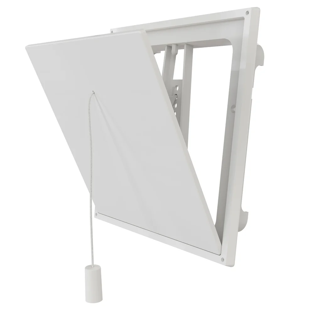 KLAFFVENTIL HVIT PLAST 6"X6" v:3135553