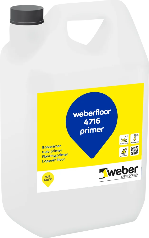 weber floor 4716 primer 5 liter hurtigtørkende gulvprimer til forbehandling før avrettingsmasse v:4409210