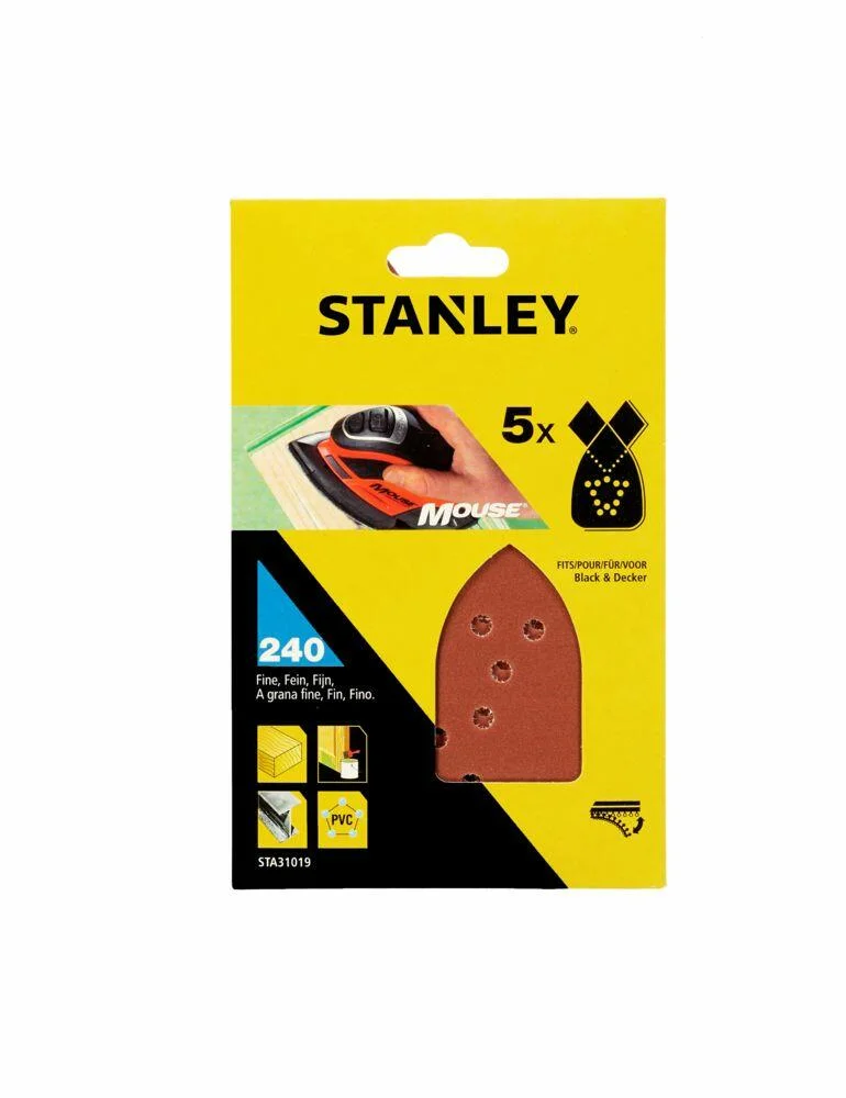 Stanley STA31019 Mouse slipepapir 5-pk v:4338091