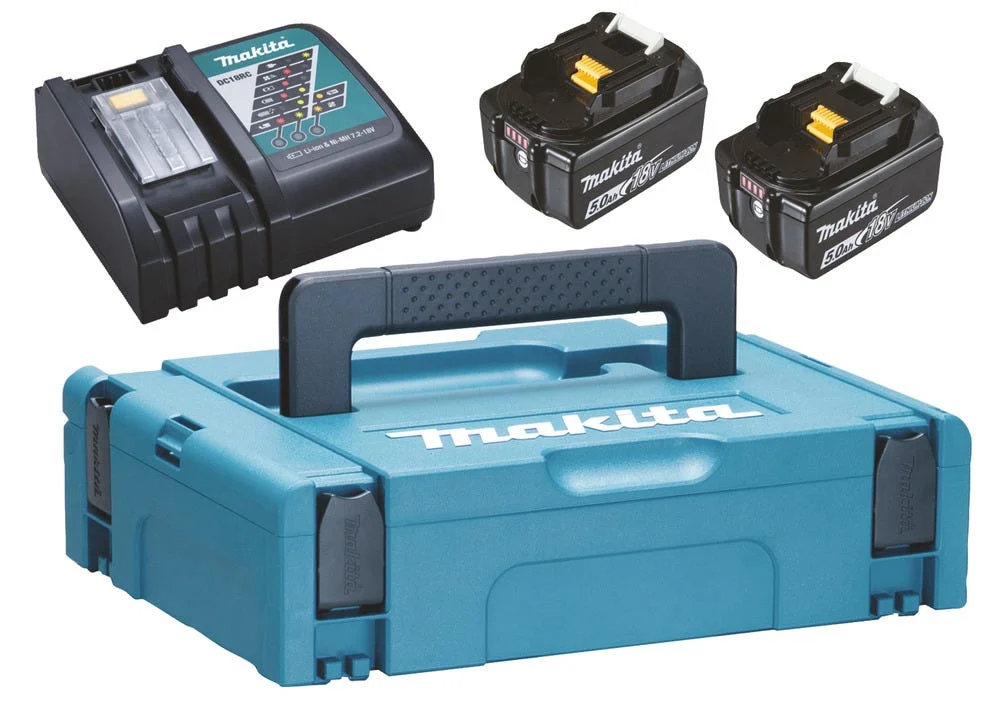 MAKITA BATTERISETT 2XBL1850B INK.LADE v:3469240