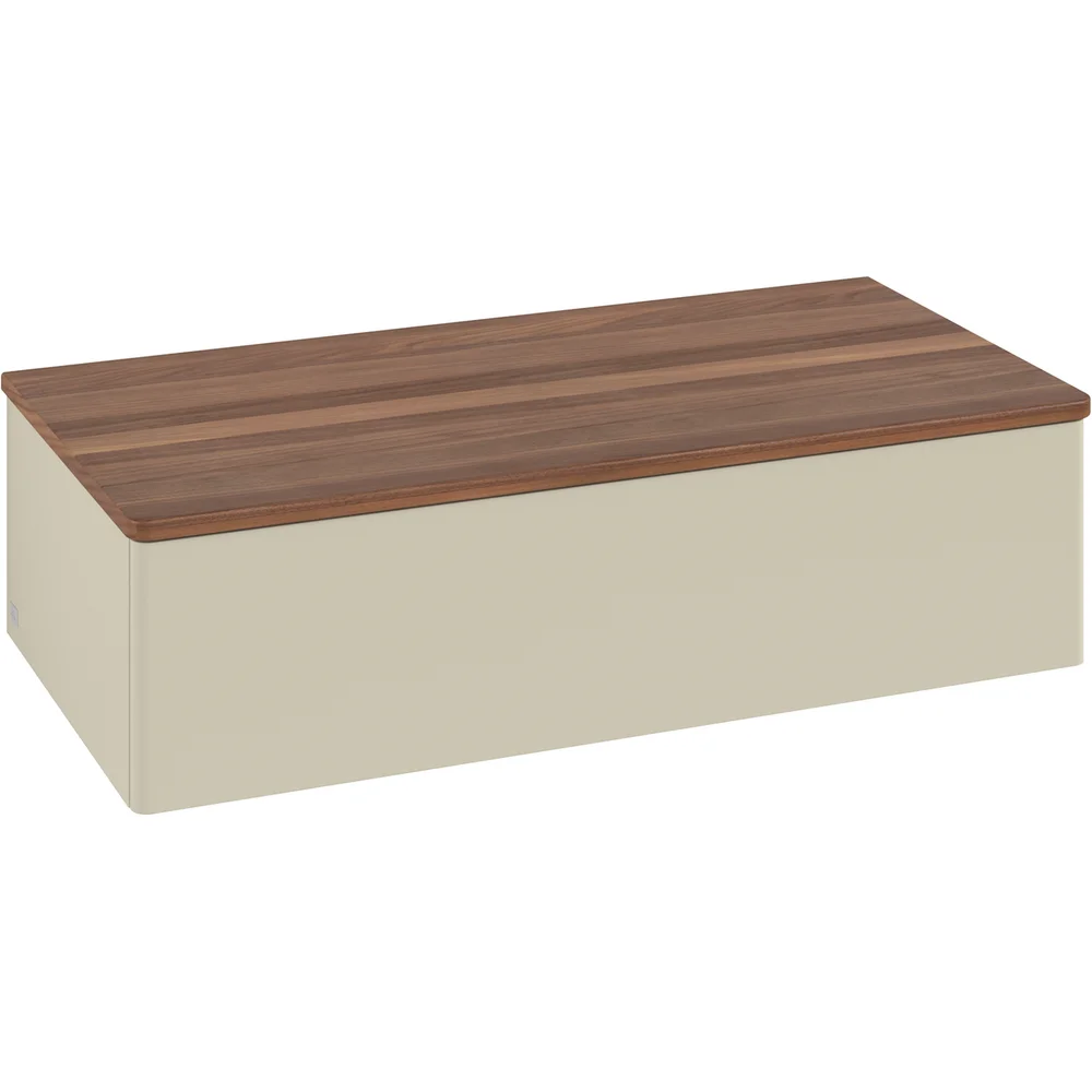 V&B ANTAO SIDESKAP 1 SKUFF GLATT 1000X268X500 SILKEGRÅ/VALNØTT v:6758554