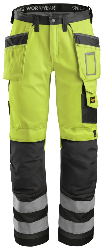 Håndverksbukse 3233 High Vis kl.2gul/sort str 100 v:1205207