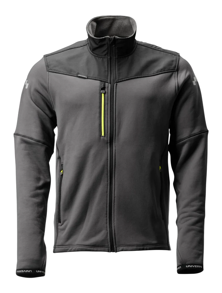 UNIVERN JAKKE STRETCH MANDAL 98122 FLEECE GRÅ v:9750657