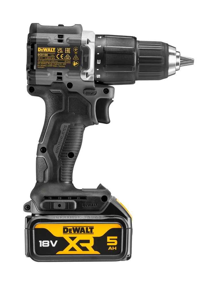 Slagdrill 18v dewalt 100 år 2×5 ah dcd100p2t 2 x 5 ah batteri v:6001374