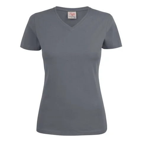 Heavy V-neck Lady Printer T-skjorte 3121045