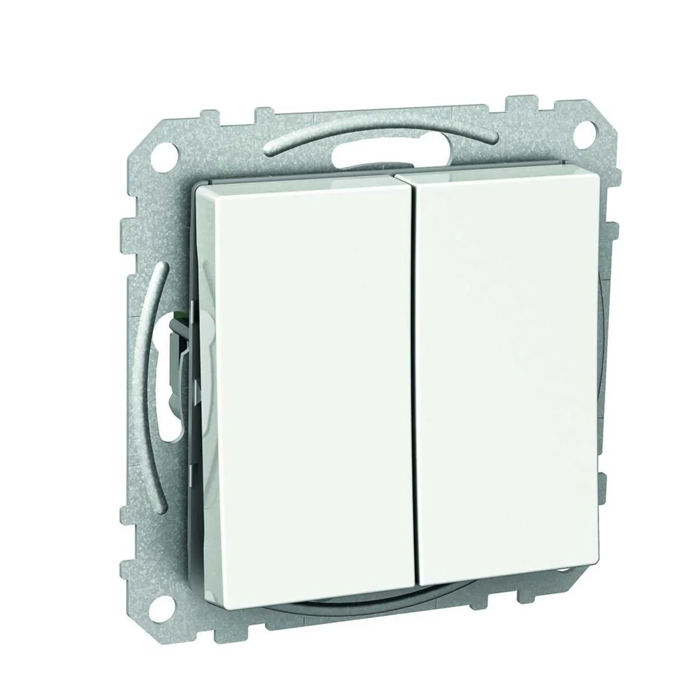 Schneider Electric Bryter firkantet vippe, med klør, dobbeltrinn, Exxact v:2268566 Schneider Electric Bryter firkantet vippe, med klør, dobbeltrinn, Exxact v:2268566