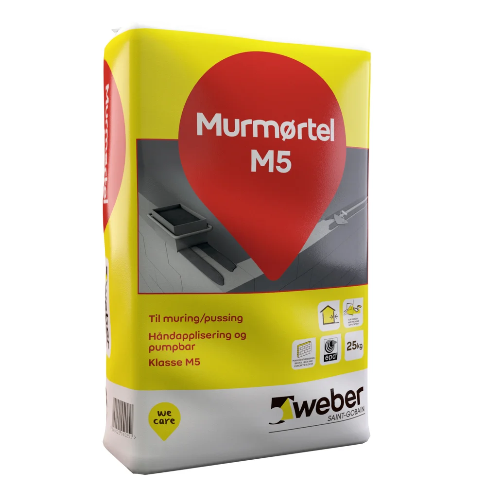 Murmørtel m5 i plastsekk 25 kg v:5572091
