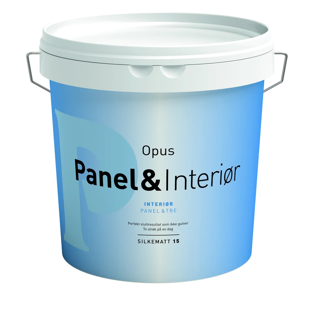 OPUS Panel og Interiør silkematt panelmaling hvit 2,7 l v:6564998