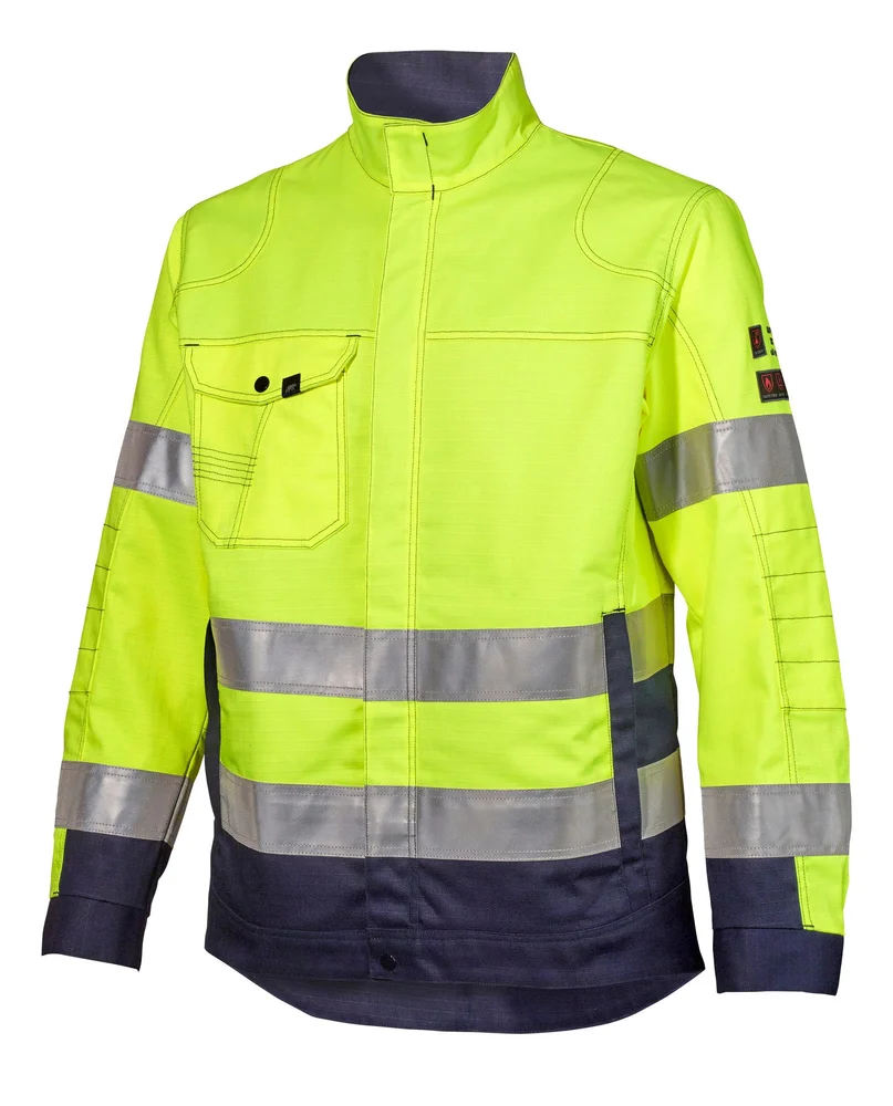 BJÖRNKLÄDER JAKKE FLAMMEHEMMENDE 760-3 KL. 2/3 GUL/MARINBLÅ v:9876675 BJÖRNKLÄDER JAKKE FLAMMEHEMMENDE 760-3 KL. 2/3 GUL/MARINBLÅ v:9876675