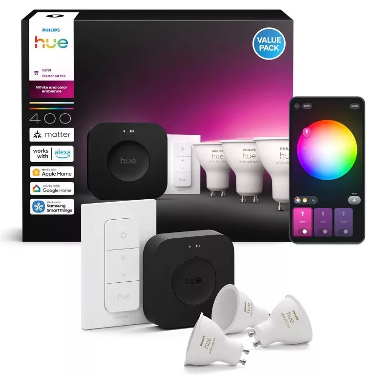 Philips Hue LED-lyskit pro HUE, WCA, GU10, 4,2W v:5202523