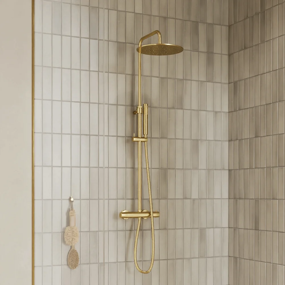 LAVABO ARGO KOMPLET DUSJSETT MASSIV MESSING v:9330390