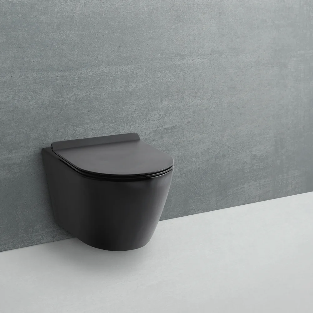 LAVABO STUDIO RIMLESS VEGGHENGT TOALETT M/SLIM TOALETTSETE MATT SORT v:1902378 LAVABO STUDIO RIMLESS VEGGHENGT TOALETT M/SLIM TOALETTSETE MATT SORT v:1902378