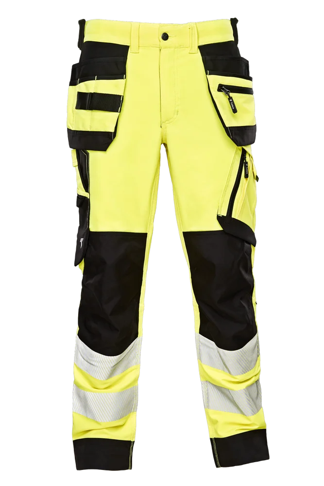 Bukse Hi-Viz kl. 2 gul/sort str 52 v:5943508