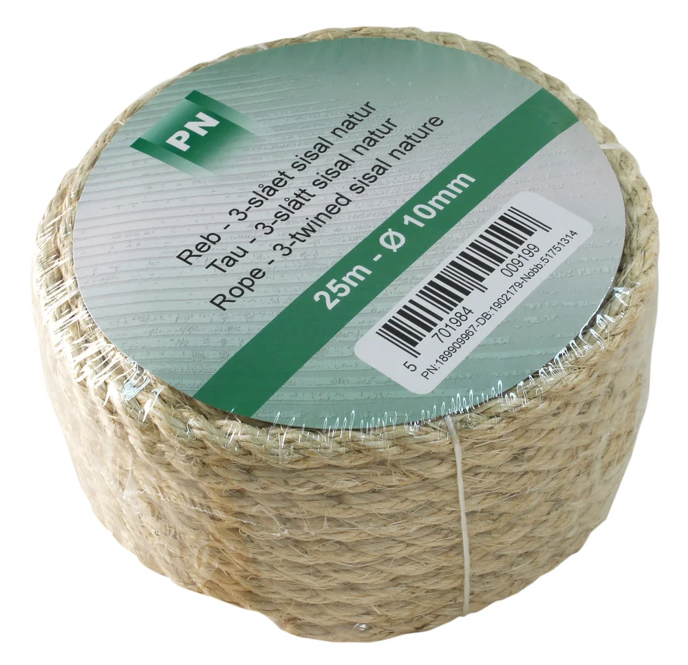 Sisaltau 3-slått ø 10 mm/25 m v:9446266 Sisaltau 3-slått ø 10 mm/25 m v:9446266