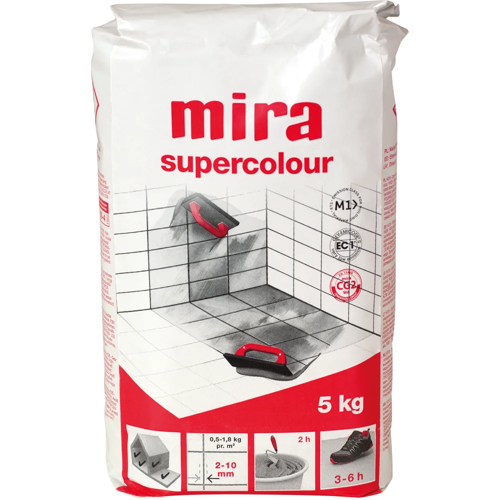 MIRA SUPERCOLOUR FUG 120 STÅLGRÅ 5KG v:3420724 MIRA SUPERCOLOUR FUG 120 STÅLGRÅ 5KG v:3420724