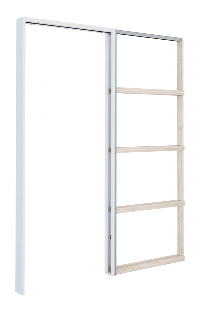 Karm skyvedør soft close hvit bomull S0502-Y 82,6x204 cm totalmål 170x210 cm v:2834079