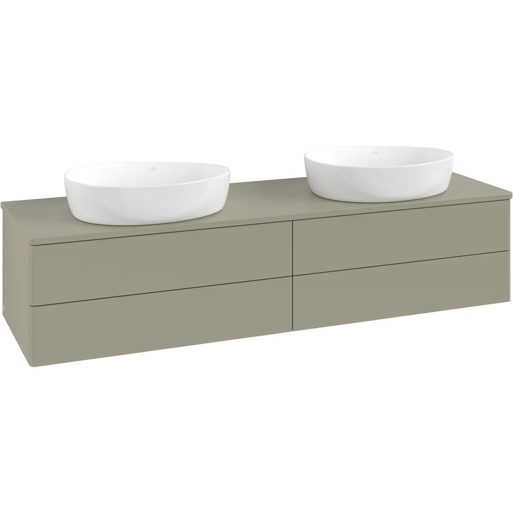 V&B ANTAO SERVANTSKAP 4 SKUFFER GLATT 1600X360X500 FOR 2 SERV. U/KRANHULL M/LYS STENGRÅ v:4097437