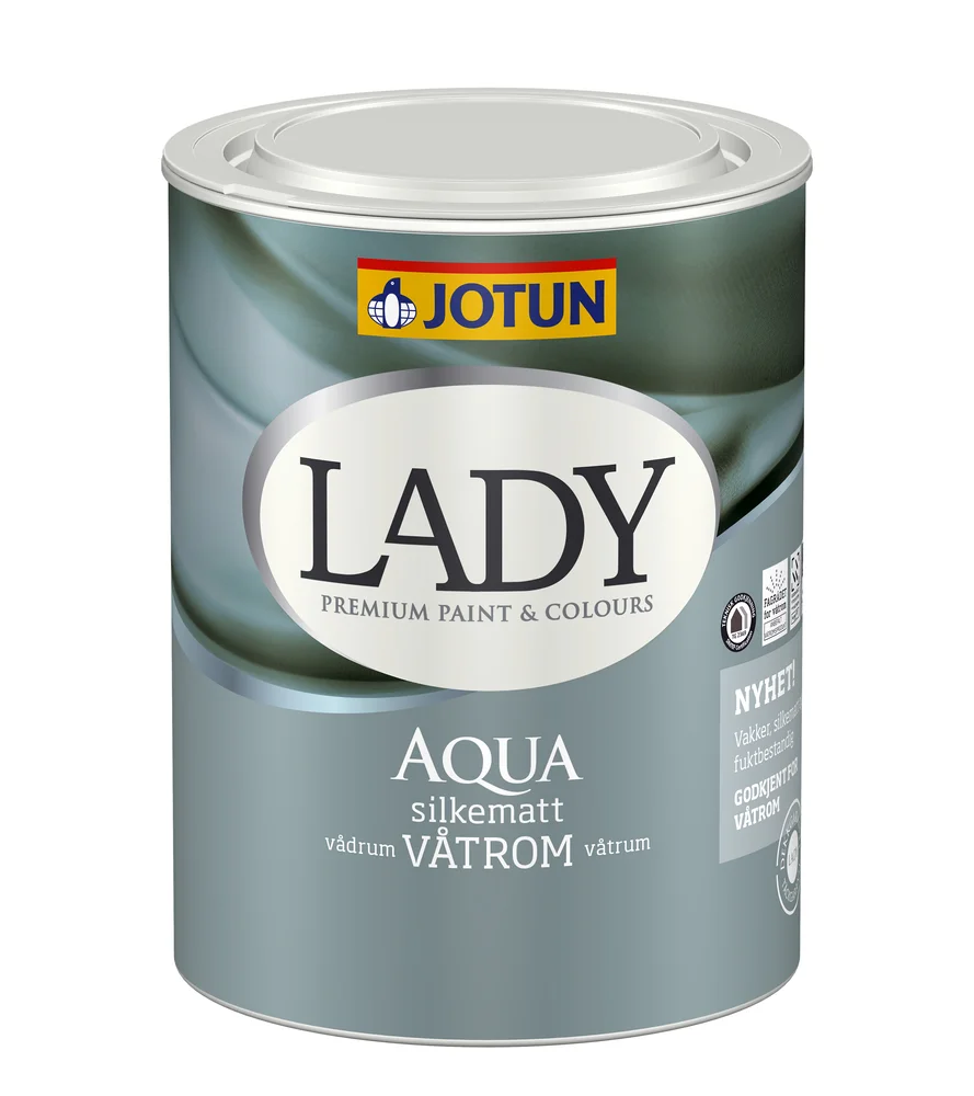Jotun LADY Aqua våtrom silkematt hvit 0,68 l – våtromsmaling v:7397449 Jotun LADY Aqua våtrom silkematt hvit 0,68 l – våtromsmaling v:7397449