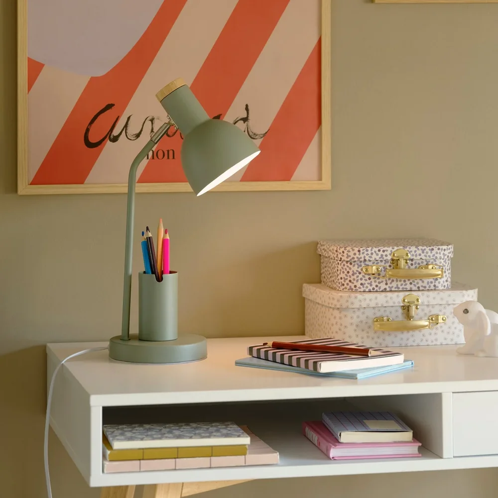 NORDLUX DEVONE BORDLAMPE STØVETE GRØNN v:6481707