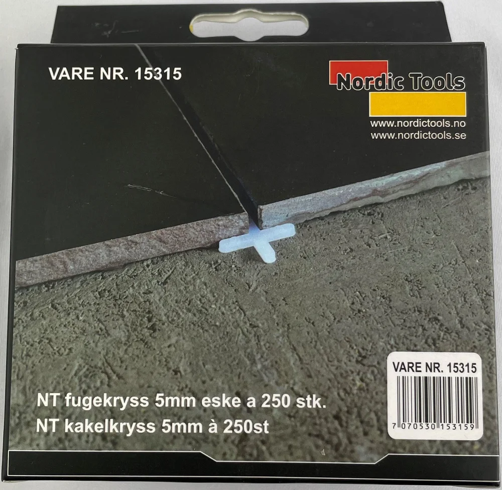 Fugekryss 5mm eske 250 stk v:9504565 Fugekryss 5mm eske 250 stk v:9504565