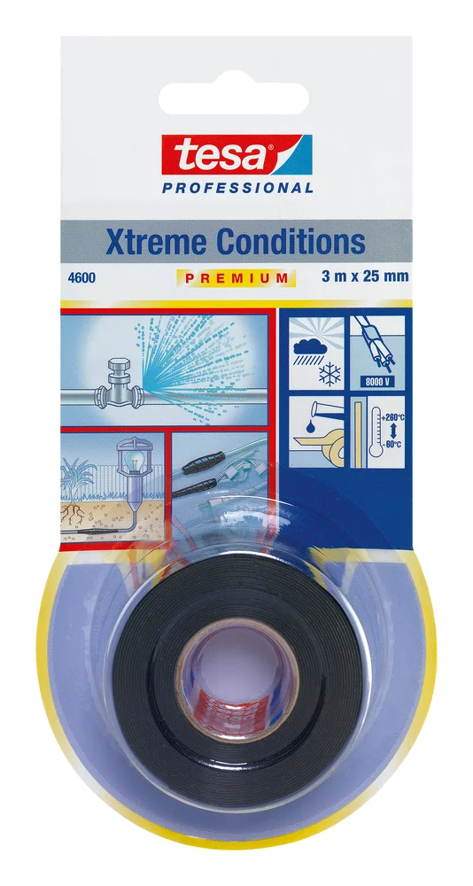 Tesa Silikontape 4600 Xtreme Conditions, 25 mm, 3 m, svart v:6578090 Tesa Silikontape 4600 Xtreme Conditions, 25 mm, 3 m, svart v:6578090