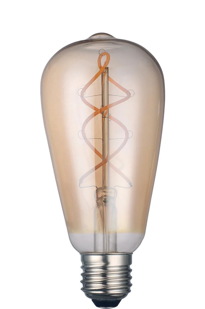 LED-lampe, Deco Edison, dimbar, ST64 E27, Gold, 4 W v:7975563 LED-lampe, Deco Edison, dimbar, ST64 E27, Gold, 4 W v:7975563