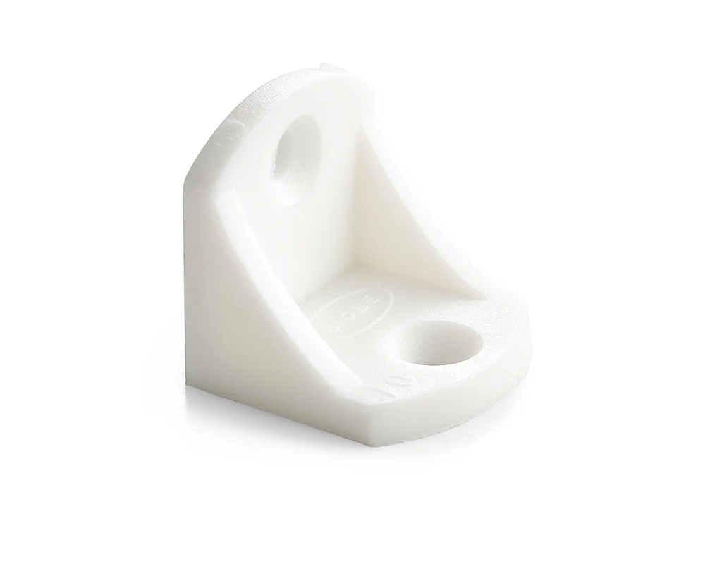 Møbelvinkel 145 hvit plast SB, pakke a 4 stk v:3607415