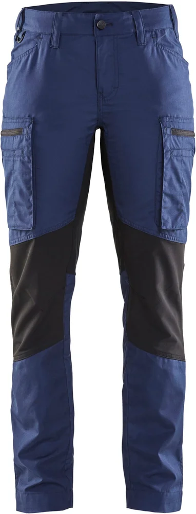 SERVICEBUKSE STRETCH DAME 7159 MARINEBLÅ/SVART v:9700390