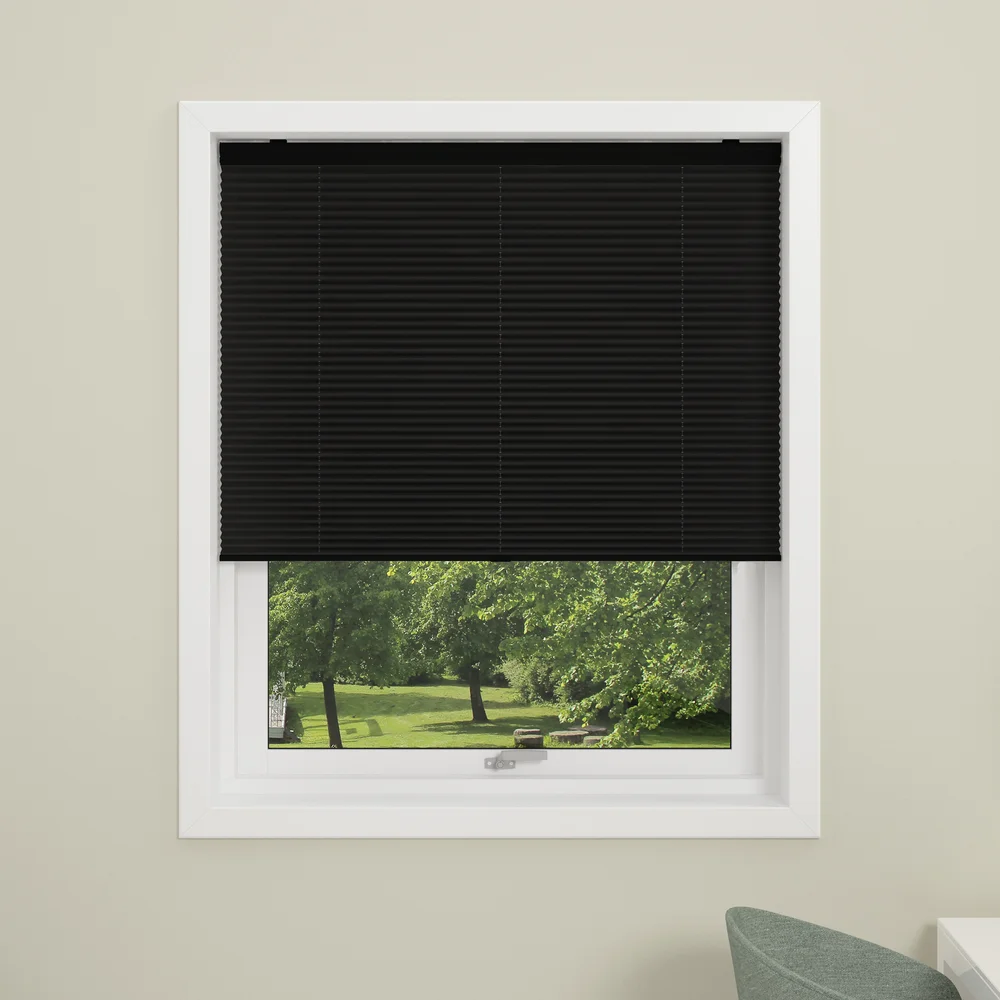 DEBEL PLISSÉGARDIN TOUCH LYSREDUSERENDE 80% SORT 160X160 v:7734657