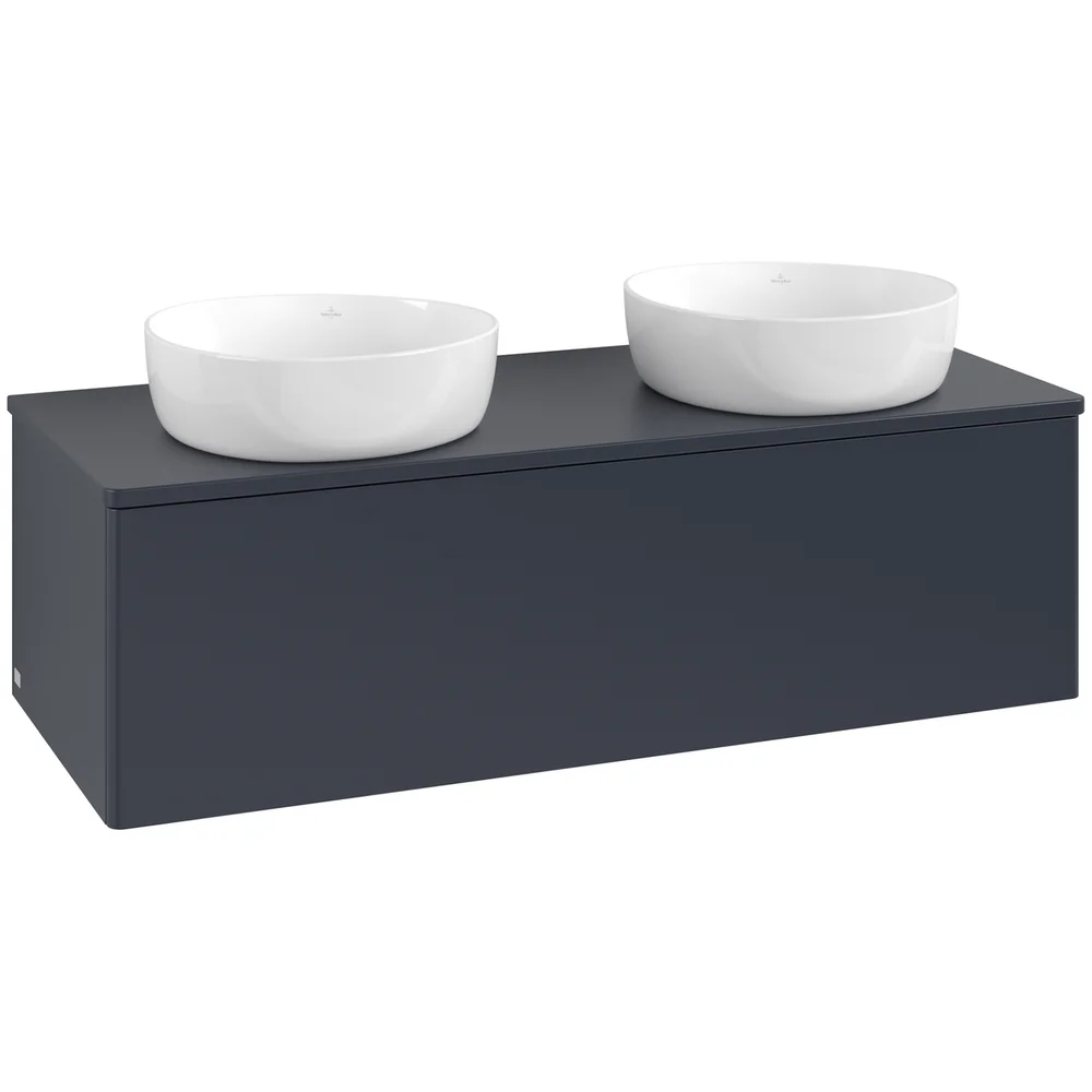 V&B ANTAO SERVANTSKAP 1 SKUFF GLATT 1200X360X500 FOR 2 SERV. M/KRANHULL BLÅ v:3206594