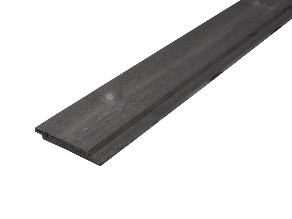 Dobbelfals rettkantet med endepløying 19 x 123 cm grå v:5373138