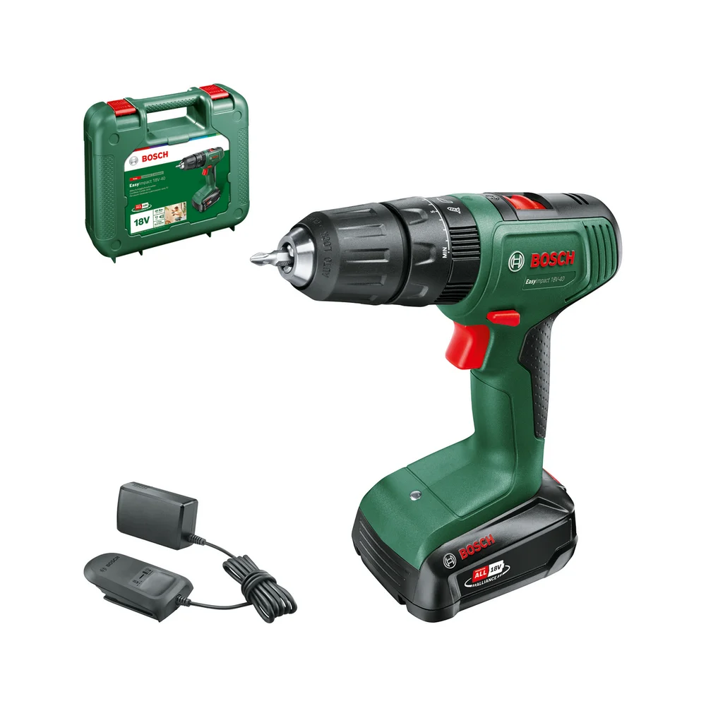 BOSCH SLAGBOREMASKIN EASYIMPACT 18V-40 1X1,5AH v:5929458 BOSCH SLAGBOREMASKIN EASYIMPACT 18V-40 1X1,5AH v:5929458