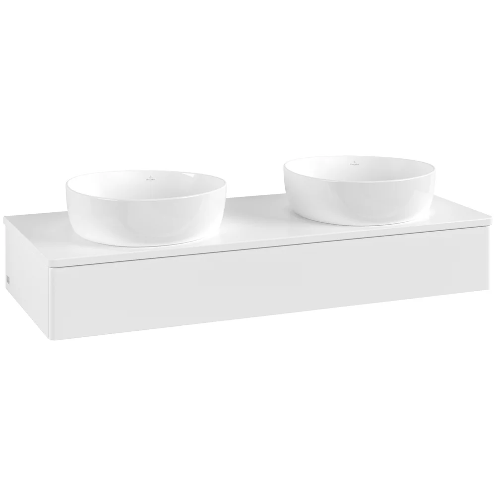 V&B ANTAO SERVANTSKAP 1 SKUFF GLATT 1200X190X500 FOR 2 SERV. U/KRANHULL MATT HVIT v:3362712