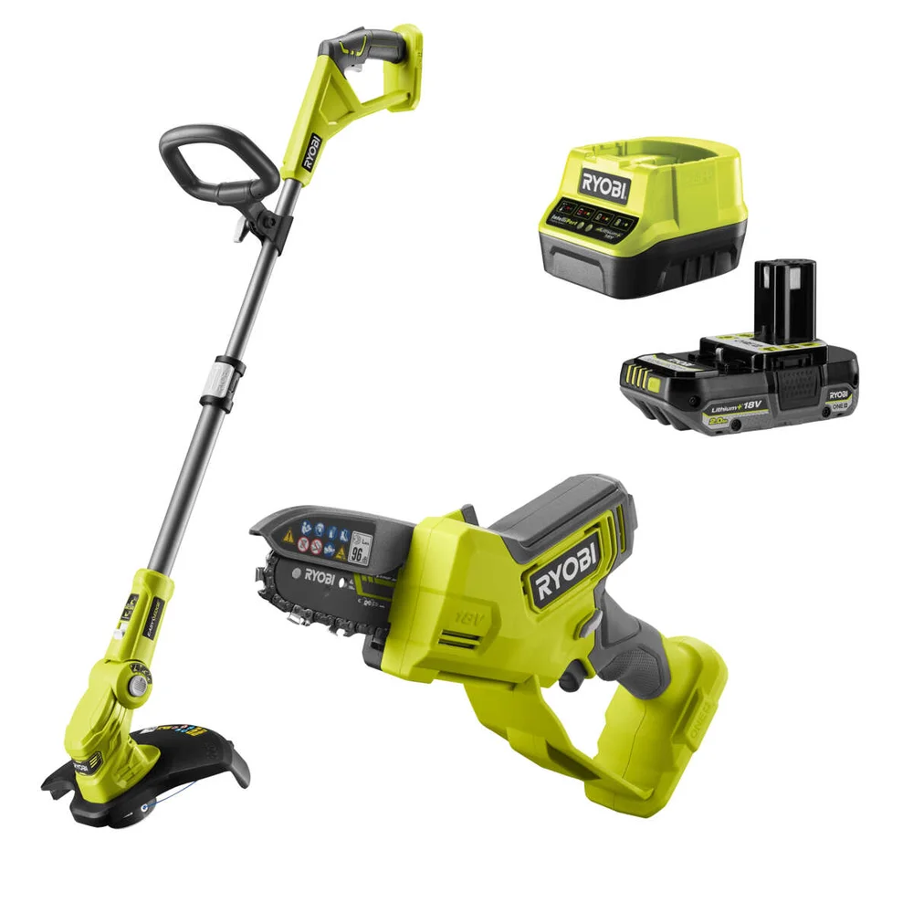 Ryobi ONE+ RY18PSX10ALT1832-120 grensag og gresstrimmer m/batteri v:5729385