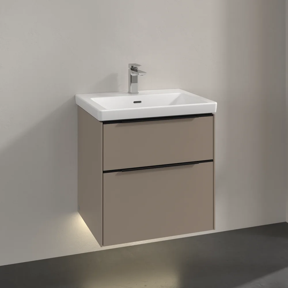 V&B SUBWAY 3.0 SERVANTSKAP 57X47 BLACK TAUPE M/LYS HÅNDTAK I VOLCANO v:1864048