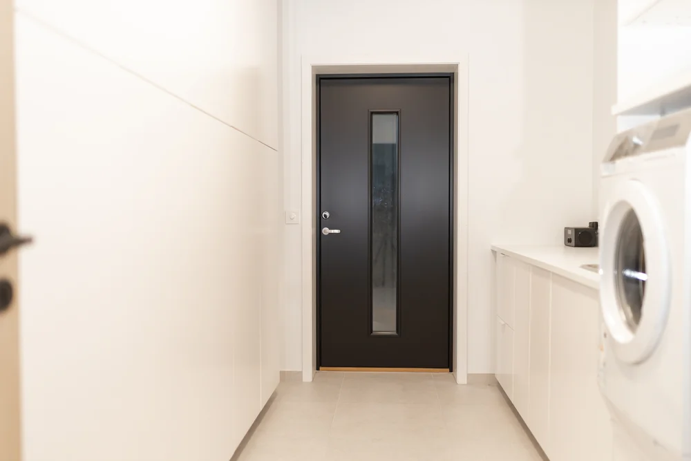 Ytterdør 100×200 Volda med glass mørk grå venstre v:1474882 Ytterdør 100×200 Volda med glass mørk grå venstre v:1474882