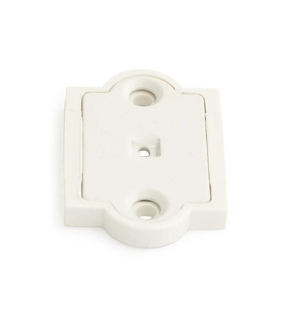 Festeplate 50 x 47 mm hvit 2 stk v:2582160
