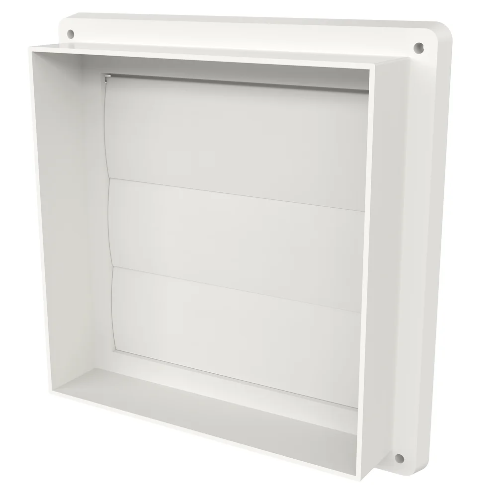 Lamellventil hvit plast 180x180 mm v:5324562