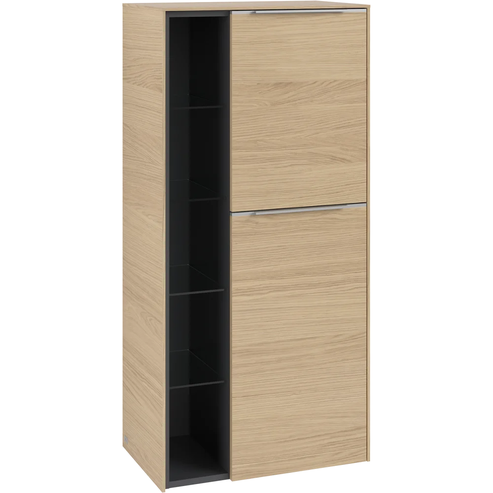 V&B SUBWAY 3.0 SIDESKAP 57X120 HØYRE NORDIC OAK HÅNDTAK I KROM v:7191070